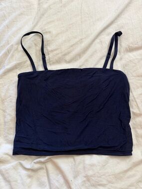 Aerie smoothez navy spaghetti strap tank buttery soft XL stretchy crop